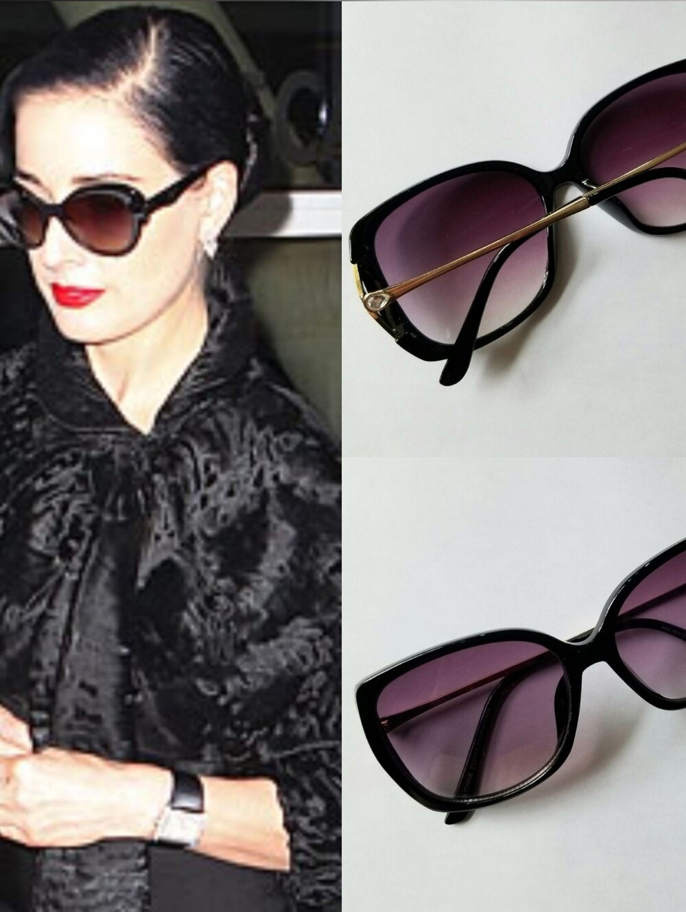 ❗Dita Von Teese Style Black Oversized Sunglasses❗